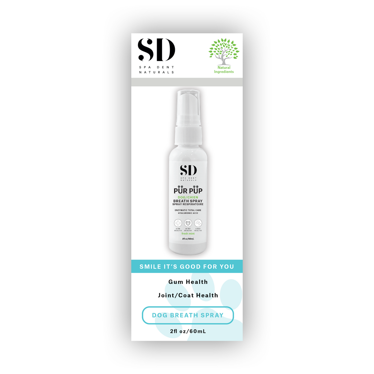 PUR PUP Pet Enzymatic Total Care Breath Spray With Hyaluronic Acid