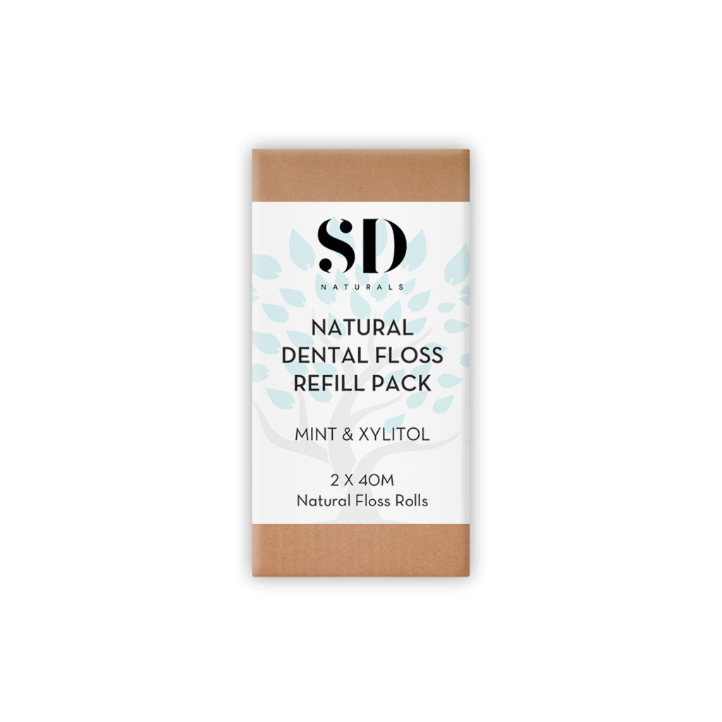 A pleasant way to floss! Spa Dent Naturals biodegradable floss is an all natural easy way to protect your oral health and the planet. Includes 2 40M floss refills.
